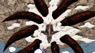 Naruto's Nine-Tails fighting against the Chibaku Tensei (Image via Shueisha)